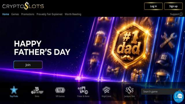 Cryptoslots casino screenshot